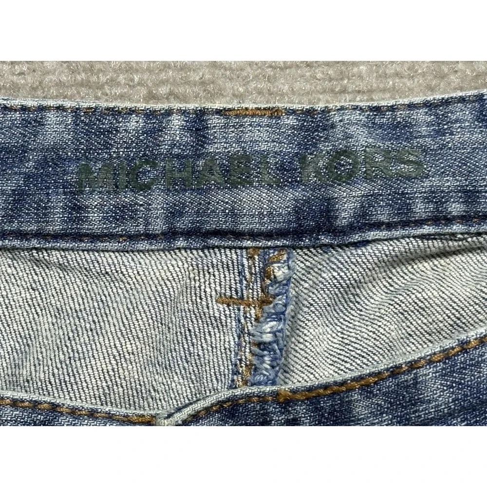 Michael Kors Jeans Womens 12 Bootcut Embroidered MK Pockets Medium‎ Wash Denim